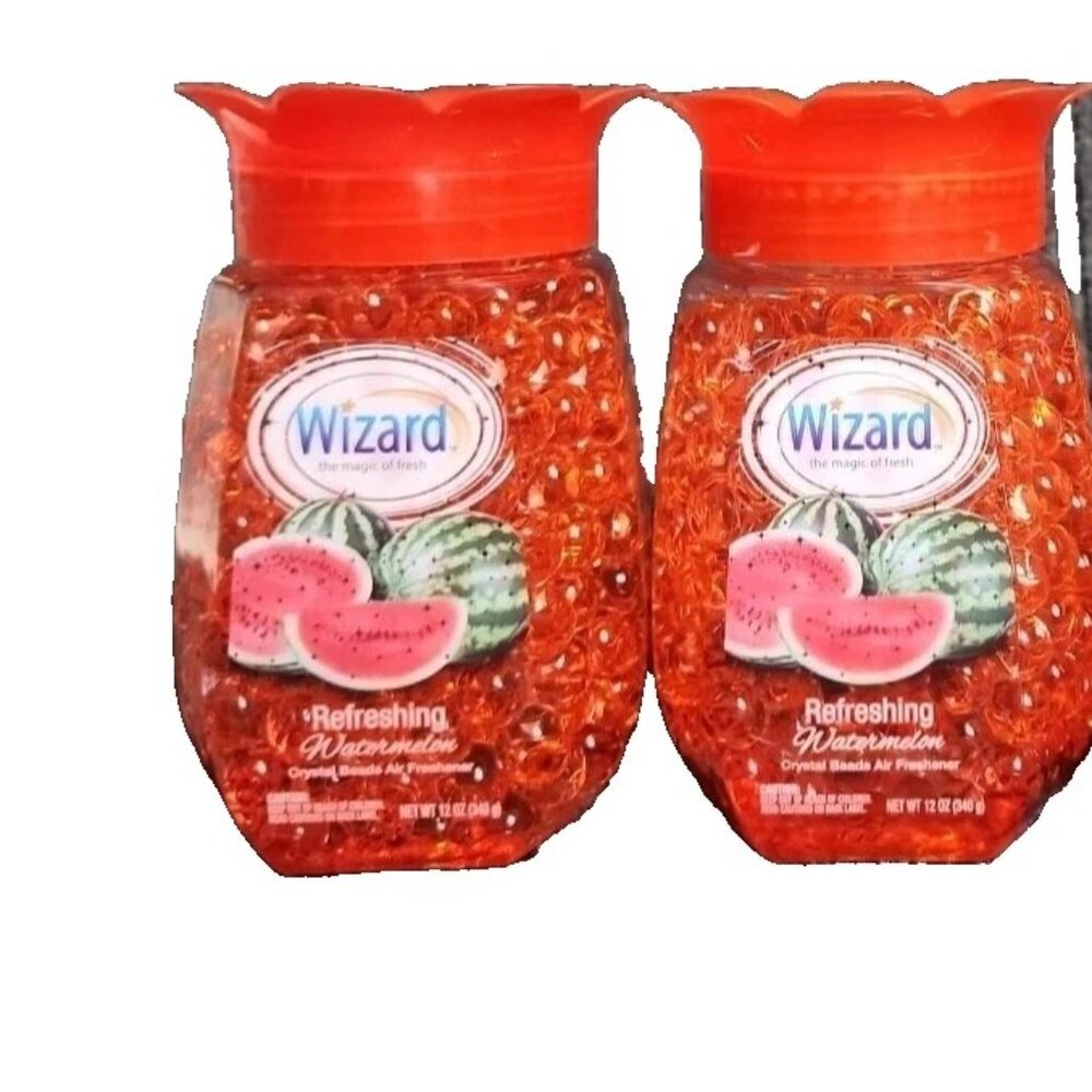 Wizard Watermelon Crystal Beads Air Freshener 2 Pack Odor Eliminator 12 oz